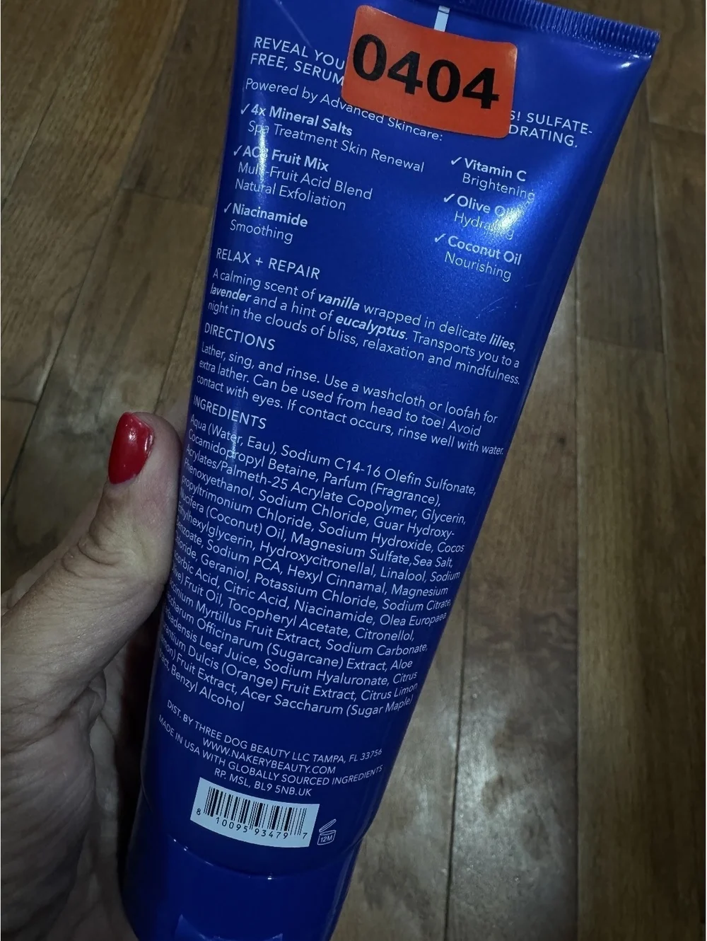 Nakery Beauty Magnesium Face, Body + Hair Wash 200ml